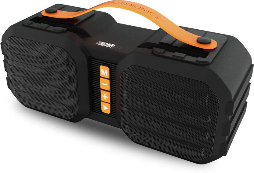 ZEBRONICS Sound Feast 50, Pendrive Slot, mSD Card, Call Function 14 W Bluetooth Speaker(Black, Orange, Mono Channel)