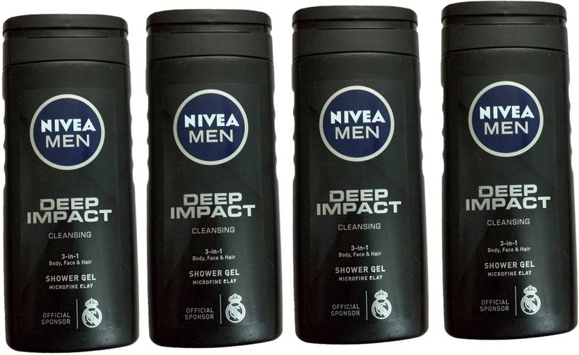 NIVEA MEN DEEP IMPACT CLEANSING 3IN1 SHOWER GEL WITH MICROFINE CLAY