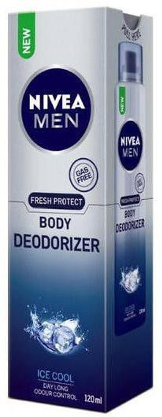 NIVEA Fresh Protect Deodorizer Gas Free Ice Cool Deodorant Spray  -  For Men(120 ml)
