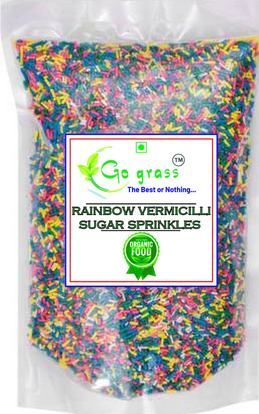 GO GO GRASS Imported Decorative Rainbow Sugar Sprinkles for Cake Decoration / cupcakes / Sprinkles(175 g) - Flipkart Deal