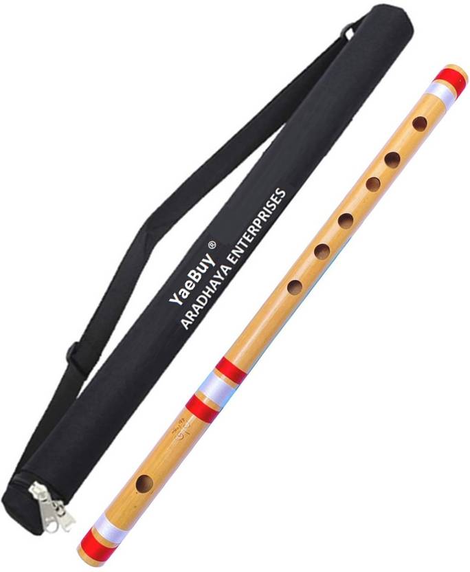 YaeBuy Bamboo Flute Scale C Sharp Natural Polished With Carry Bag 17