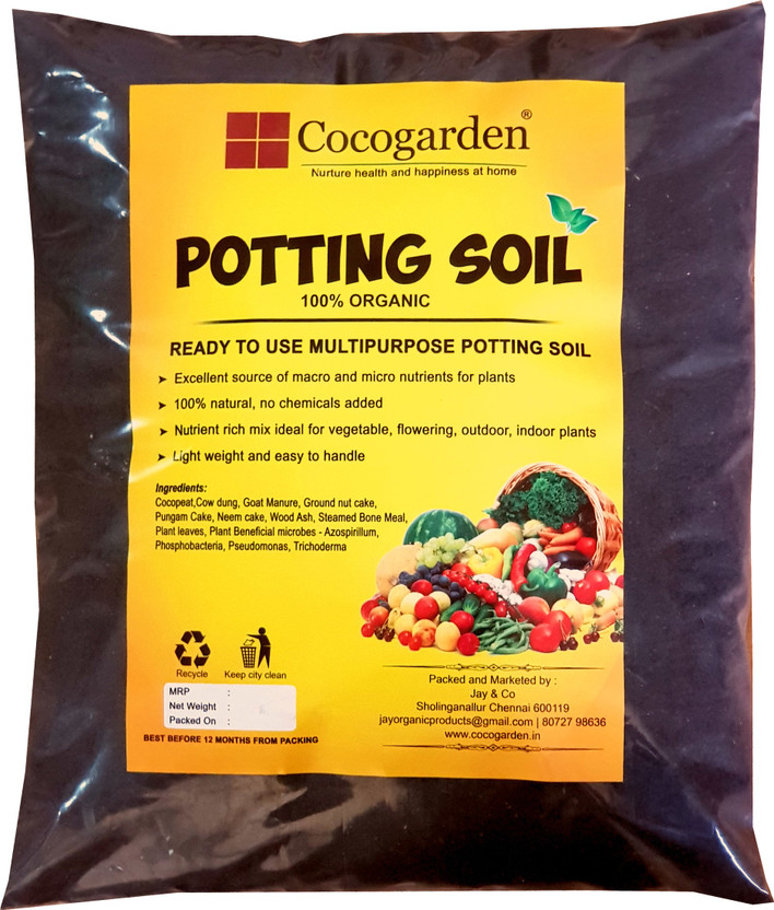 Cocogarden Organic Potting Soil Ready to use Mix Fertilizer Soil(10000 g, Powder)