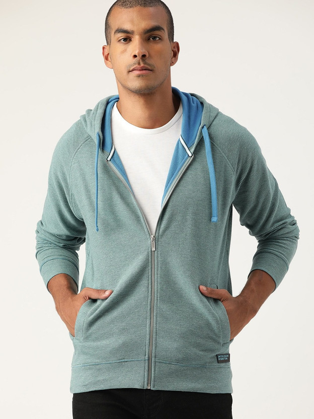 Sleeve Solid Men Sweatshirt 