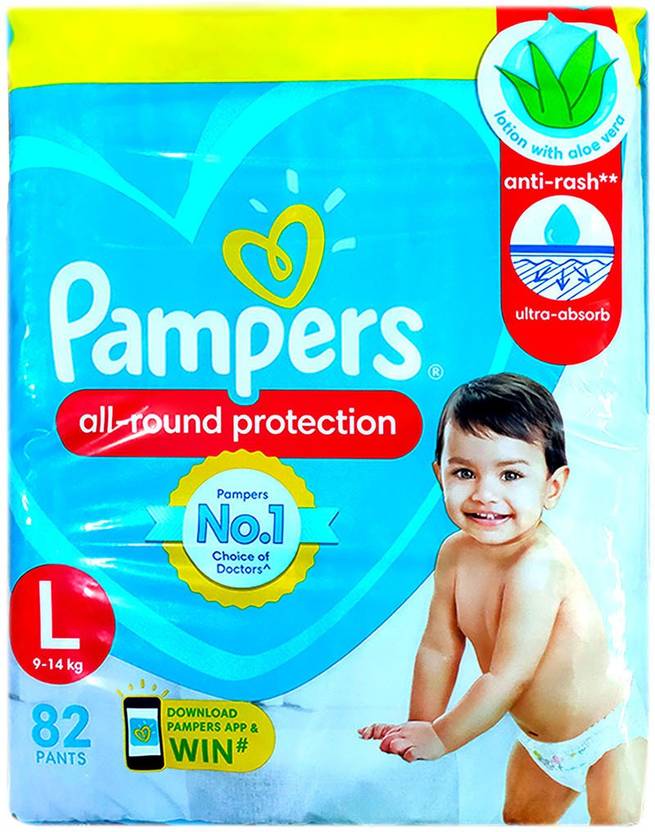 Pampers BABY PANTS, SIZE LARGE , 82 PCS. PACK L Buy 82
