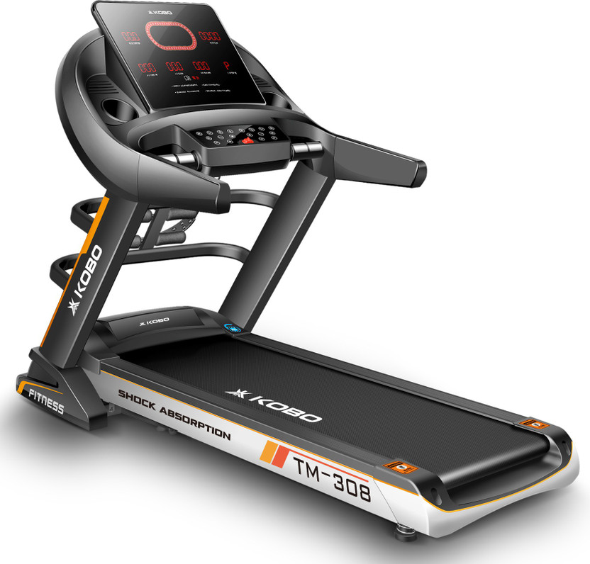 KOBO Fitness 4 HP TM-308 Motorized Auto Incline Full LED Screen Multi Function Treadmill (Max Weight:150 kg)