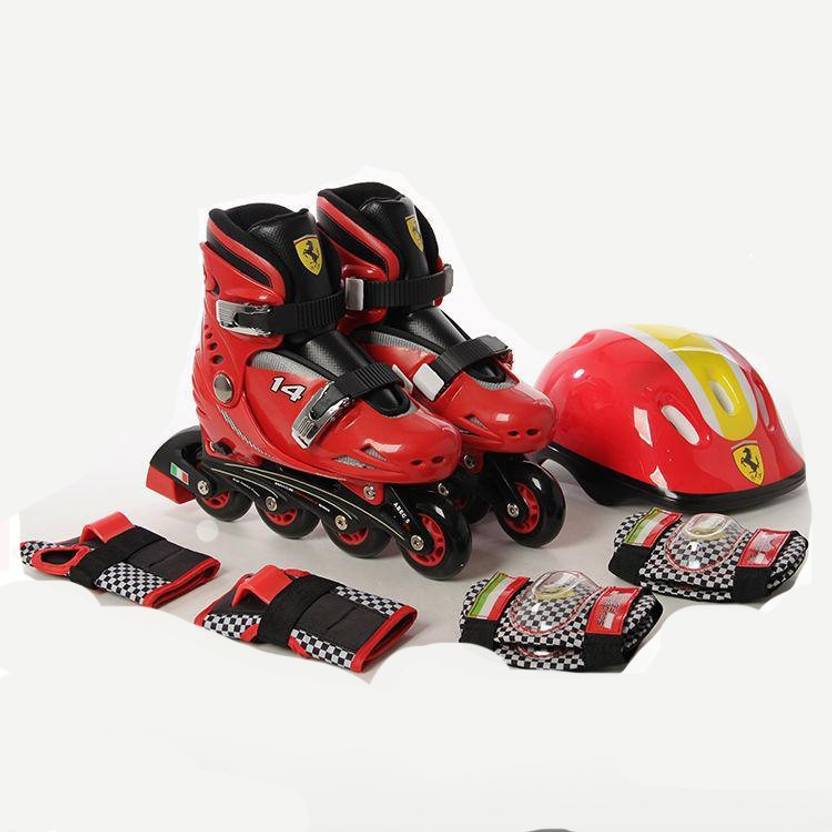 SWAGSPIN Ferrari FK71 Kids Adjustable INLINE SKATE Set SIZE 3336