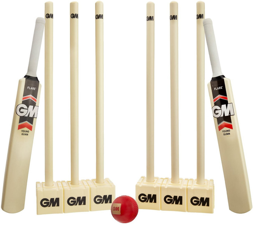GM Flare Young Gunn Cricket Set Size 3 Red//White//Black