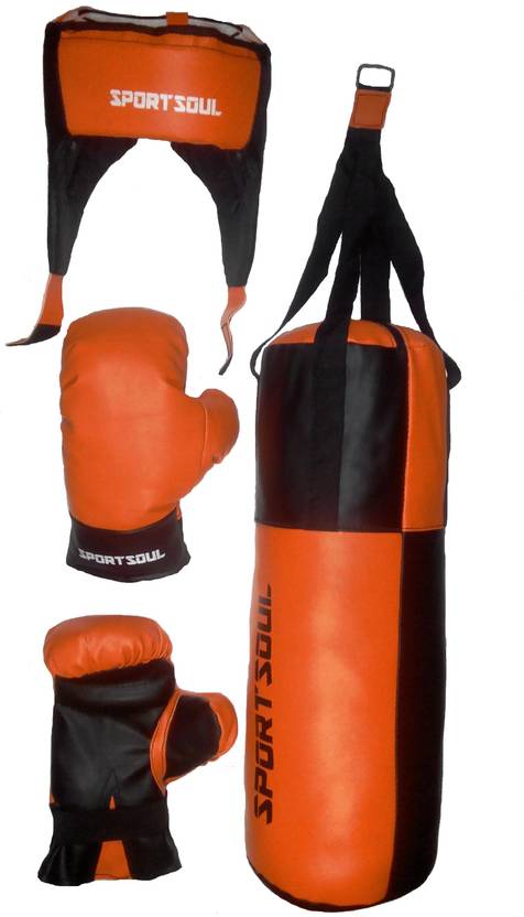 Sportsoul Kids Punching Bag Gloves Headgear Boxing Kit