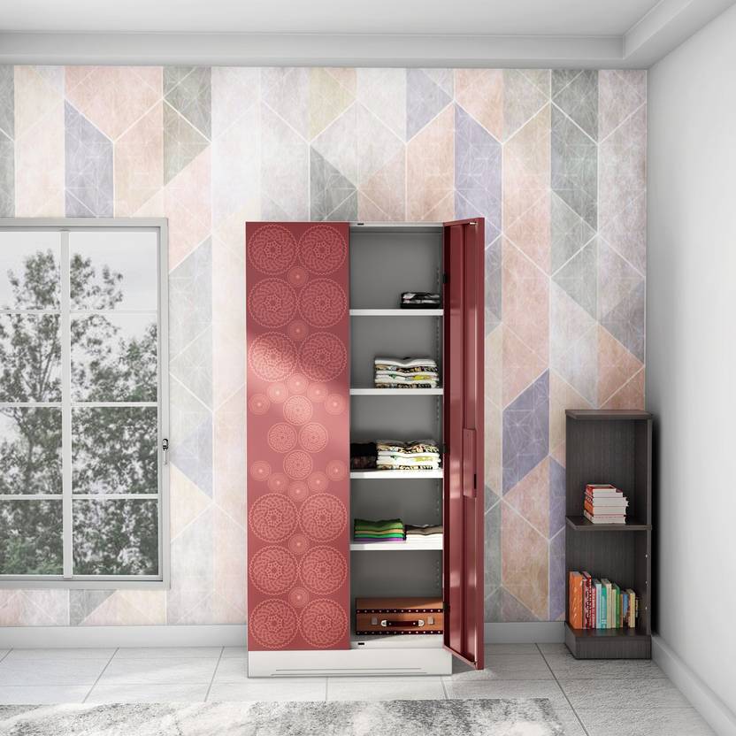 Godrej Interio Slimline Fusion 2 Door 4 Shelf Metal Almirah Price in