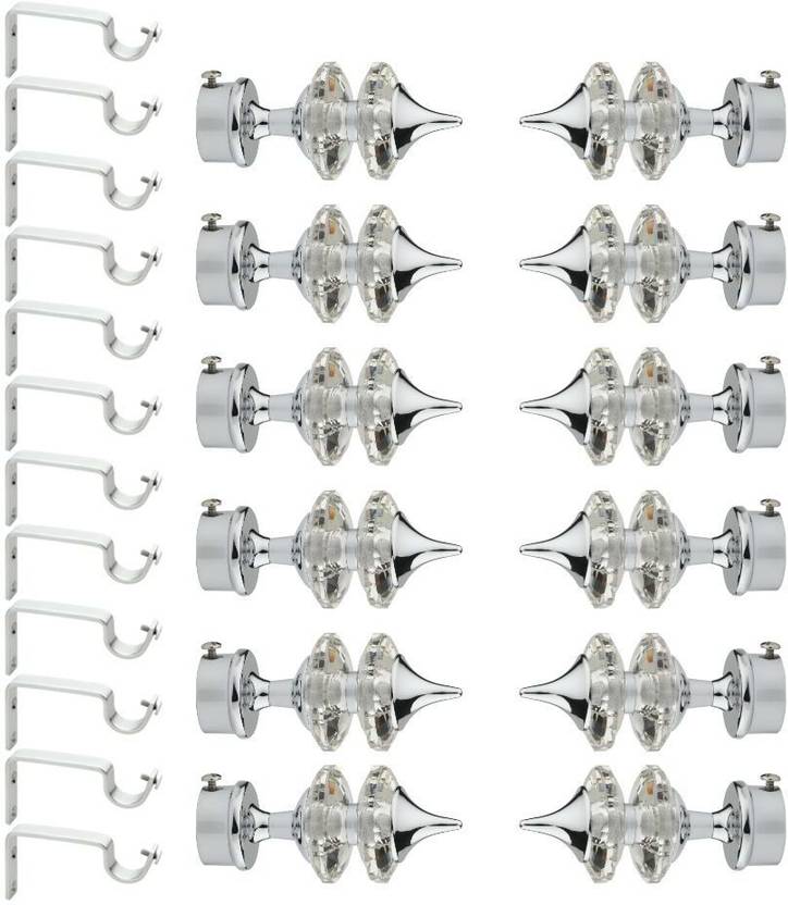 nischay Silver Rod Rail Bracket, Cord Pull, Curtain Knobs, Curtain Rings Price in India Buy