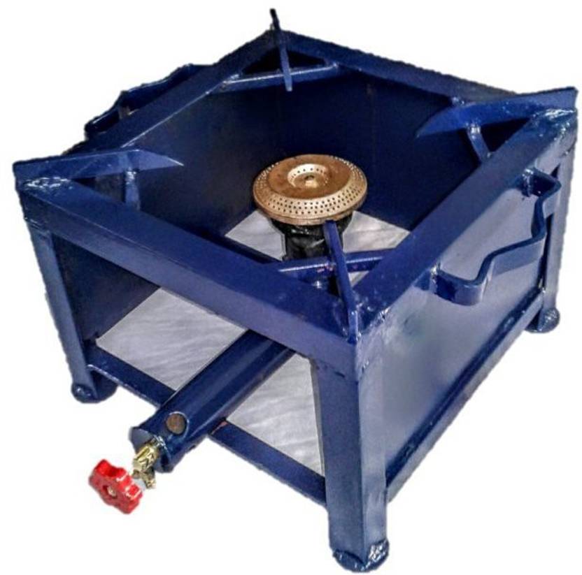 Metal LPG Gas Chulha Bhatti Stove (Blue) Cast Iron Manual Gas Stove