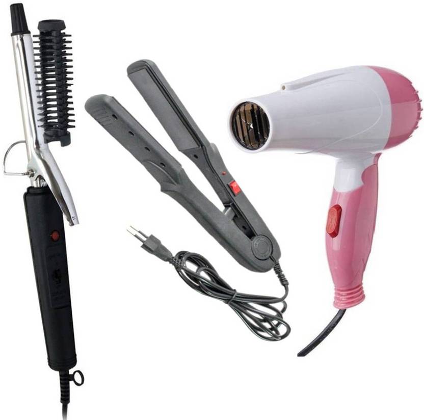 SUPER COMBO SET OF DRYER, CURLER 471B AND STRAIGHTENER 522 Personal