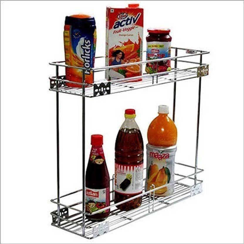 Rbj Stainless Steel Multipurpose Kitchen Corner Shelf Stainless