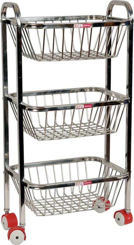 Kcl 3 Step Fruit Vegetable Trolley Stainless Steel Kitchen Kcl 3 Step Fruit Vegetable Trolley Stainless Steel Kitchen