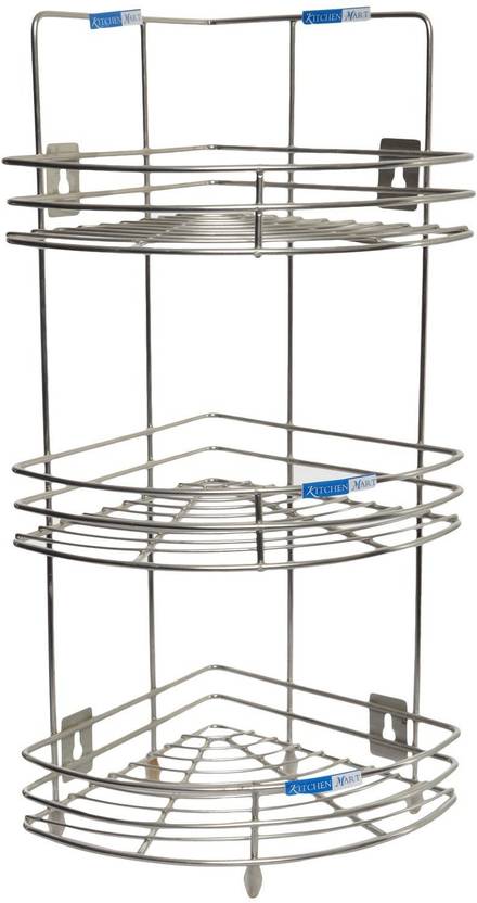 Kitchen Mart Corner Stand Speciall 3 Stainless Steel Kitchen Rack