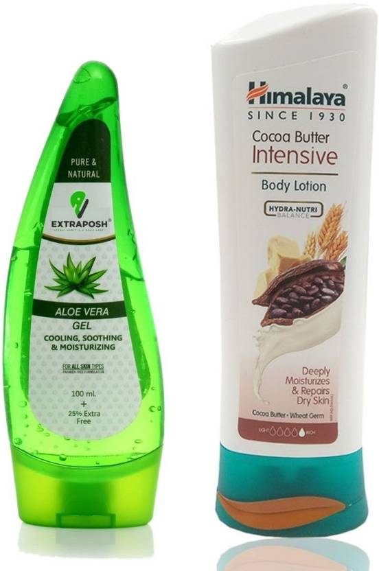 Extraposh Aloe Vera Gel + Himalaya Cocoa Butter Body Lotion Price in