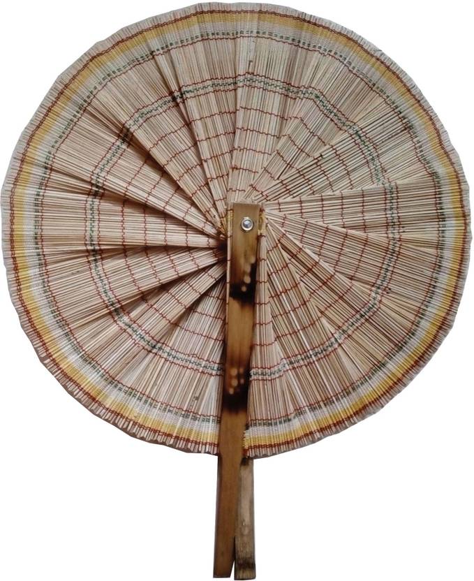 NE Crafts Bamboo Hand Fan FUNEH1 Decorative Showpiece 22 cm Price in