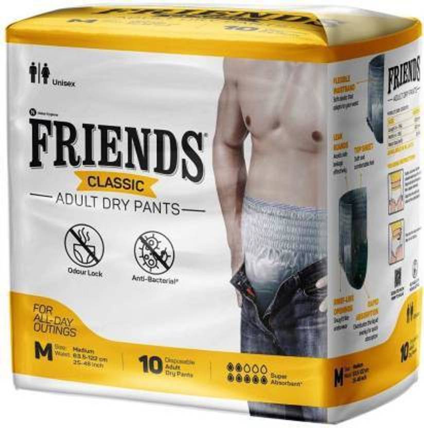 FRIENDS CLASSIC Adult Dry Pants Medium (10 Pieces) Adult Diapers M