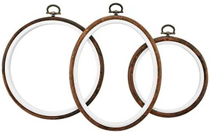 Celley Embroidery Hoops and Cross Stitch Hoops by Imitated Wood Display