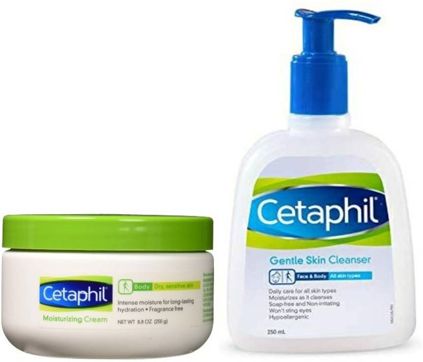 Cetaphil Combo of Gentle Skin Cleanser 250ml + Moisturising Cream 250gm