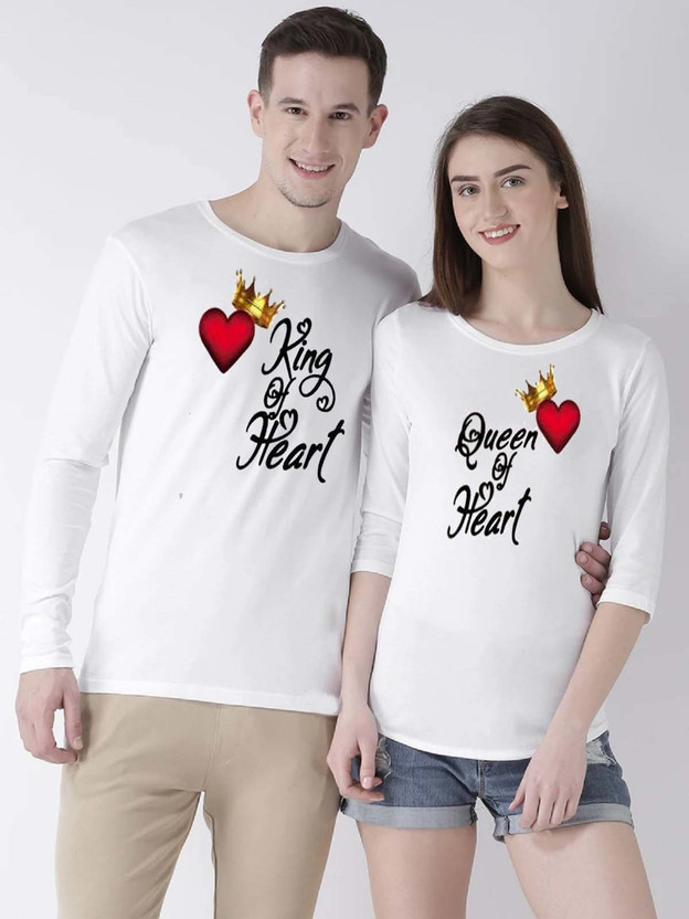 Buy JT SMART Printed Couple Round Neck 