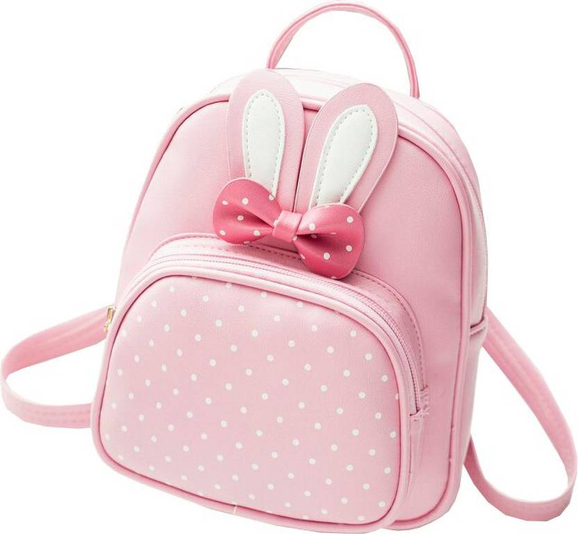 EESKY  Mini-Small-Backpacks-For-Teenage-Girls-Bunny-Cute-Backpack-Women-Leather-Polka-Dot-Bow-Back__Pack  5 L Backpack Pink - Price in India | Flipkart.com