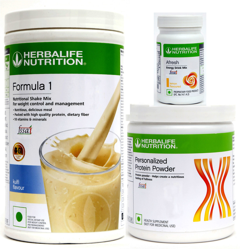 HERBALIFE HERBALIFE Formula 1Kulfi And Protein 200g And Afresh Ginger Combo(Formula 1 500 gm, Protein 200 gm, Afresh - 50 gm) - Flipkart Deal