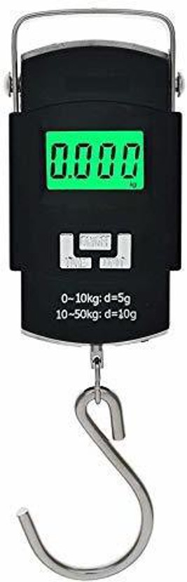 Maniya Maniya brothers Digital Display Screen Hanging Hook Weighing Machine For Household Items(50 kg) Weighing Scale(Black) - Flipkart Deal