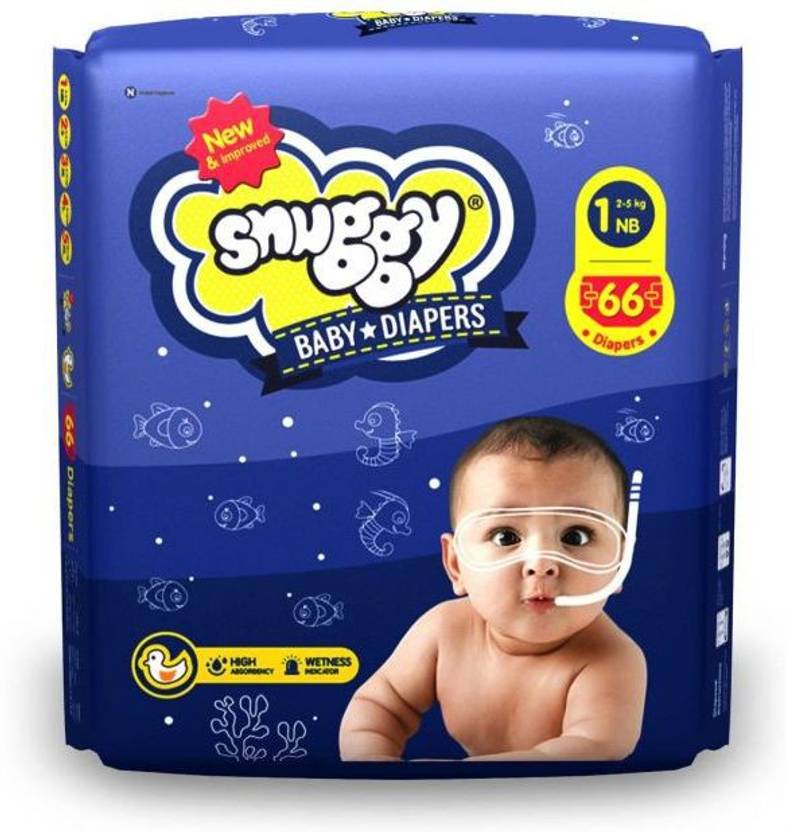 Snuggyy Snugy Baby Diapers New Born (66 pieces) New