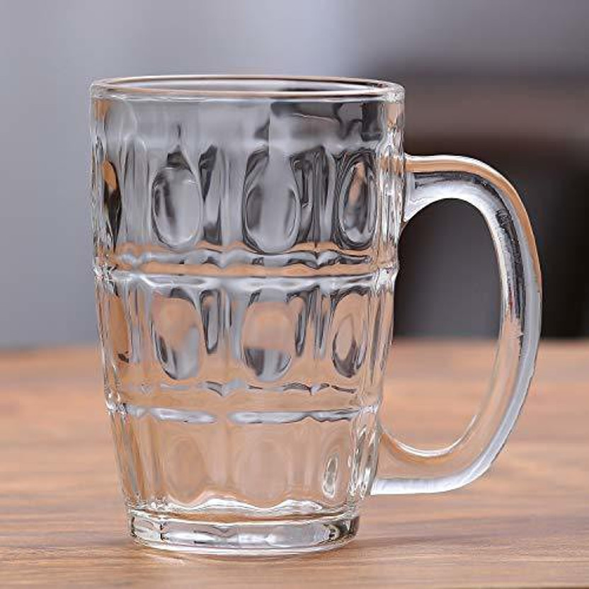 Toy Street Bubble Or Thailend Transparent Beer Glass 400 ML (Set of 2) Glass Beer Mug(400 ml, Pack of 2)