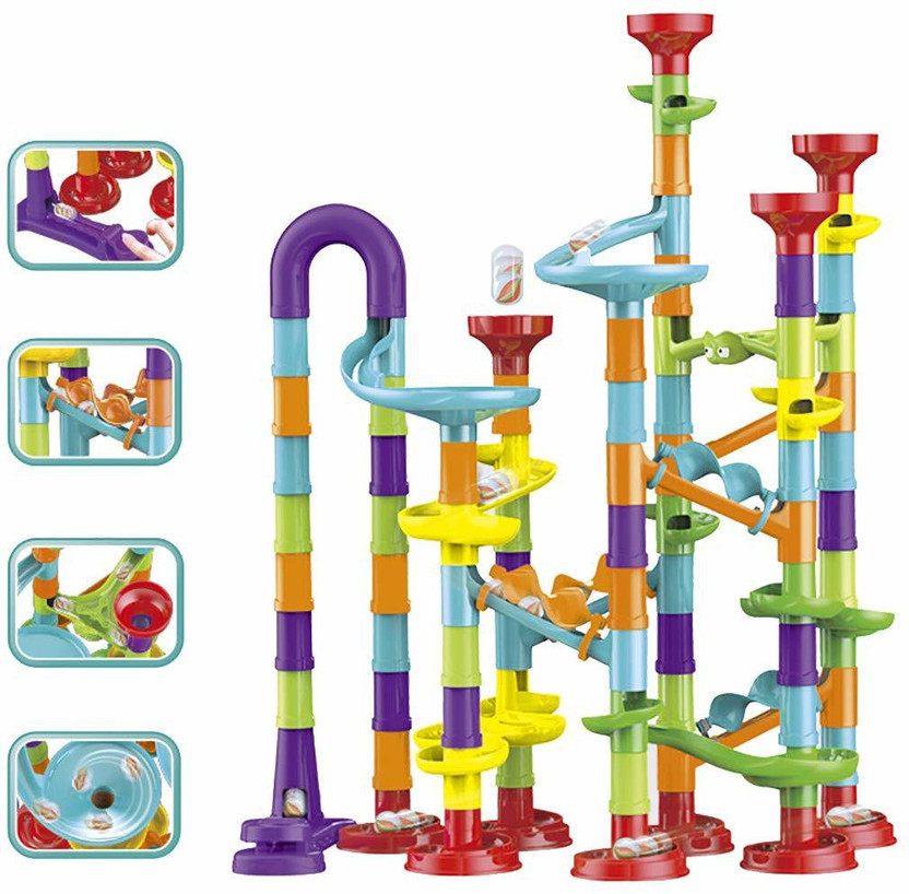 Chocozone Marble Run Track 108 Piece Marble Maze Building Sets(Multicolor)