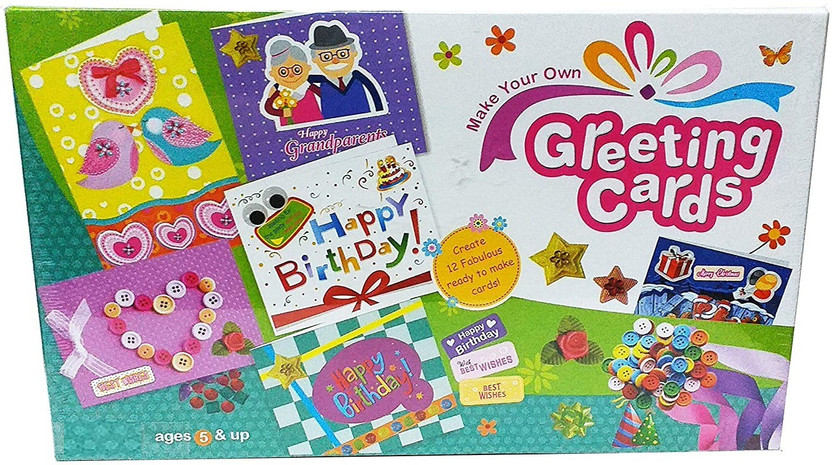 ARNIYAVALA artbox 12 greeting cards making kit game for kids- Multi color