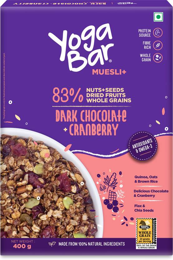 dark chocolate and cranberry muesli