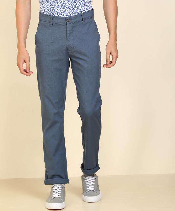 PARX Slim Fit Men Blue Trousers - Buy 