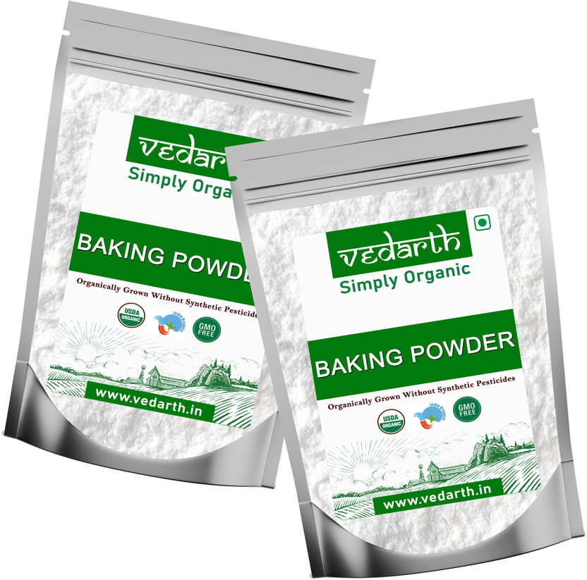 Vedarth Twin Pack of Baking Powder Aluminium Free, Double Acting, Vegan, Gluten-Free 100 Gm Each pack Baking Powder(2 x 100 g)