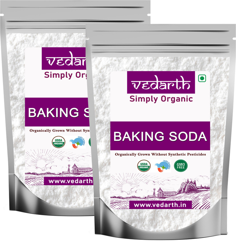 Vedarth Twin Pack of Baking Soda Aluminium Free, Double Acting, Vegan, Gluten-Free 100 Gm Each pack Baking Soda Powder(2 x 100 g)