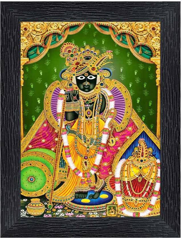 Poster N Frames Banke Bihari Lord Krishna Vrindavan Religious Frame
