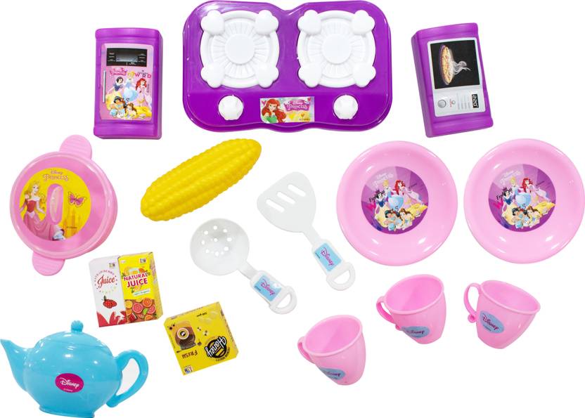 DISNEY Princess Role Play Kitchen Set 16 pieces for Kids Princess