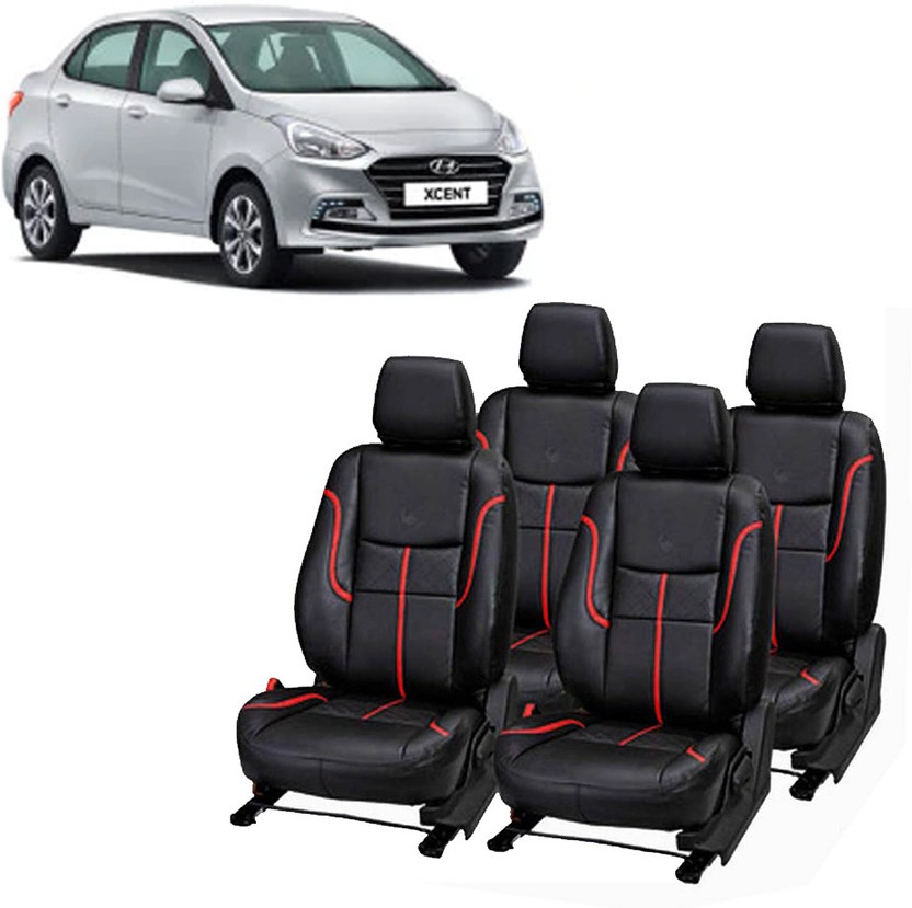 Luxury Premium Leatherette Car Seat Cover For Hyundai Xcent(Detachable Head Rest, Mono Back Seat, Without Back Seat Arm Rest, 5 Seater, 2 Back Seat Head Rests)