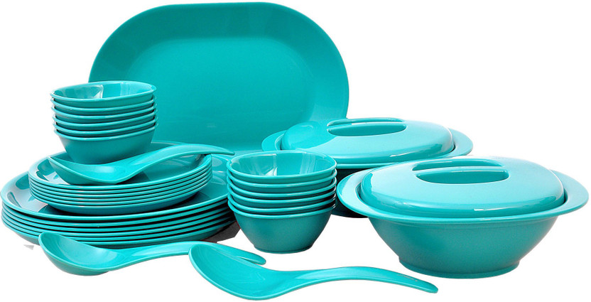 Incrizma Incrizma Pack of 32 PP (Polypropylene) Dinner Set(Green, Microwave Safe) - Flipkart Deal