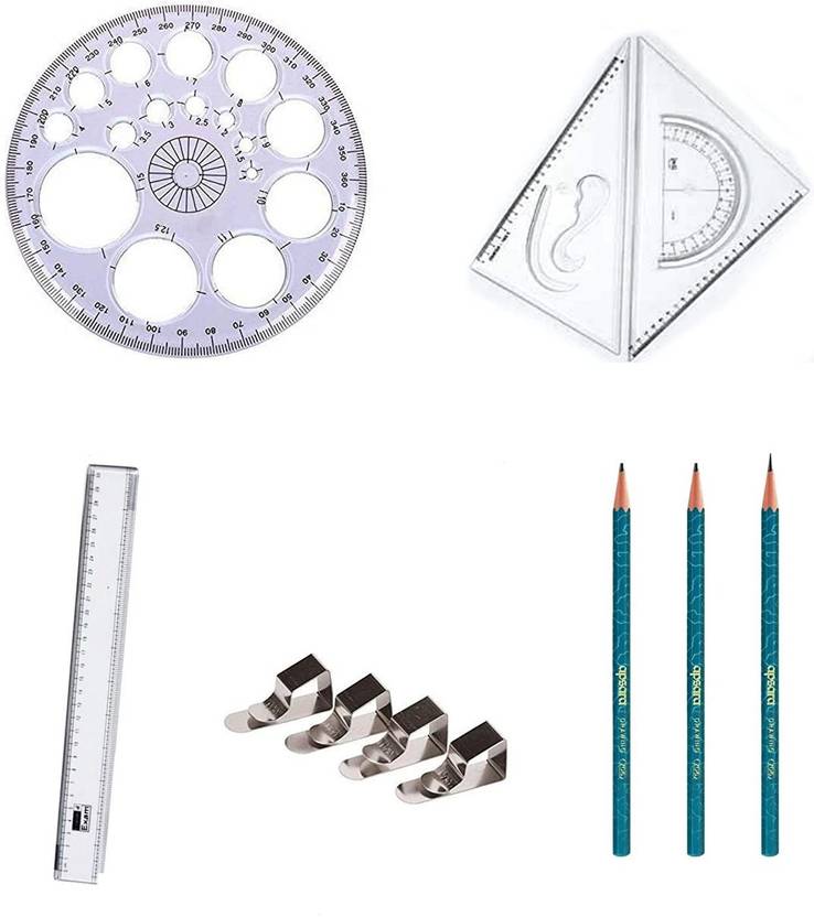Book birds engineering Set of Scale setsquare, pro circle,Drawing Clips
