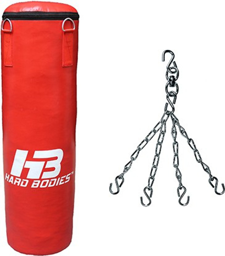 Hard Bodies Classic Punching Bag Unfilled with Chain Hanging Bag(4 Feet, 48 inch)