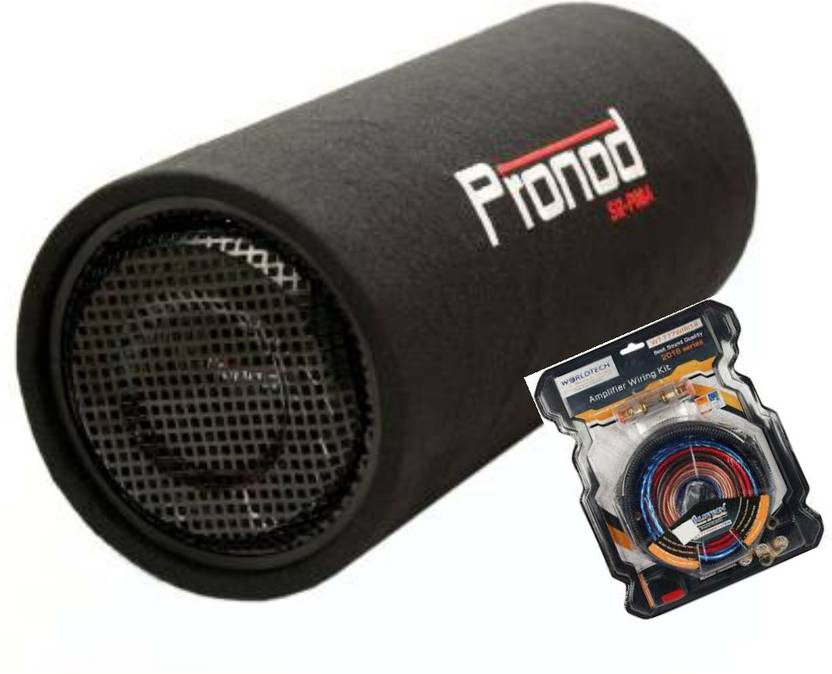 PRONOD SRP08A+ 8 Inch Bass Tube Inbuilt Amplifier with Premium 8 Gauge