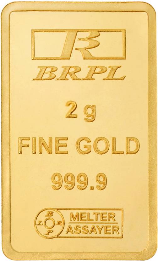 [For Bank of Baroda Credit Card and EMI] Bangalore Refinery 2 g Bar 24 (9999) K 2 g Gold Bar