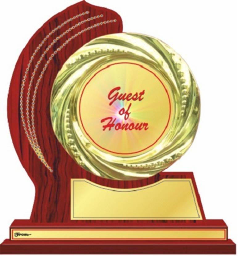 DELTA Guest of Honour Medium Size (17 inch) Round Red and Golden and