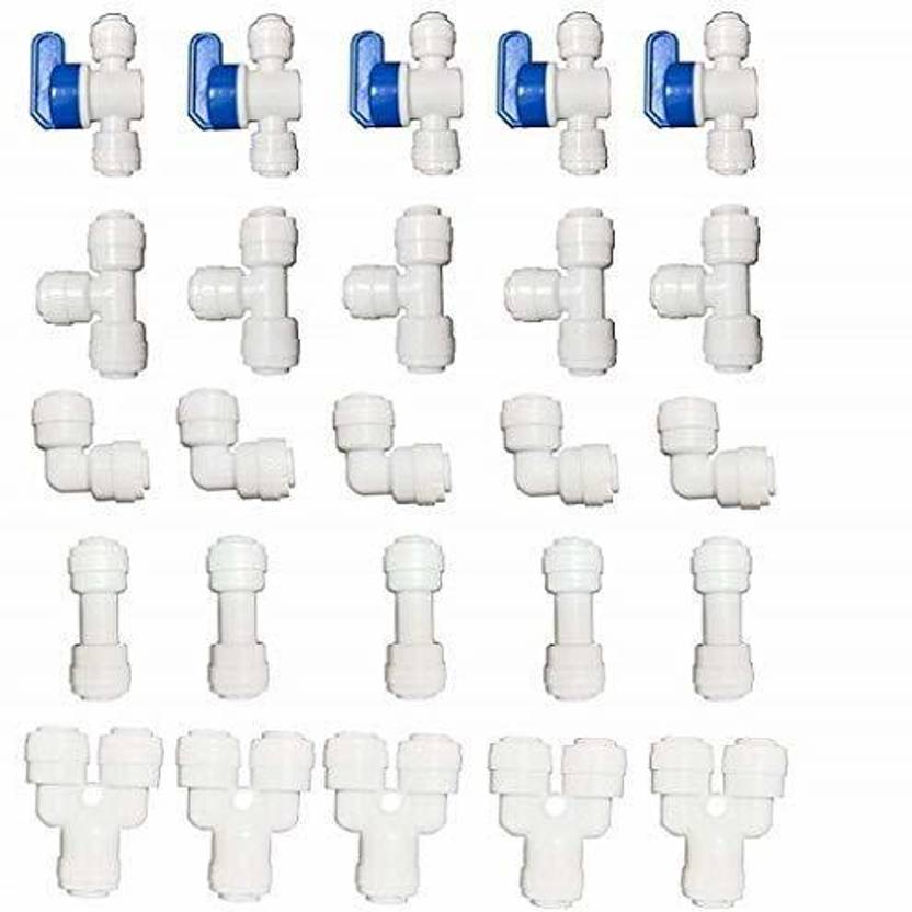 VAIDREVA Connector,Push To Connect Water Tube Fitting Ball Valve Solid