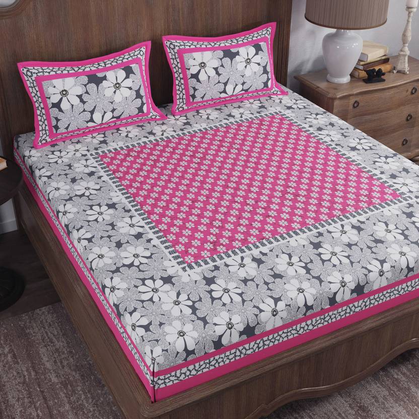Flipkart SmartBuy 104 TC Cotton Double Floral Bedsheet Buy Flipkart