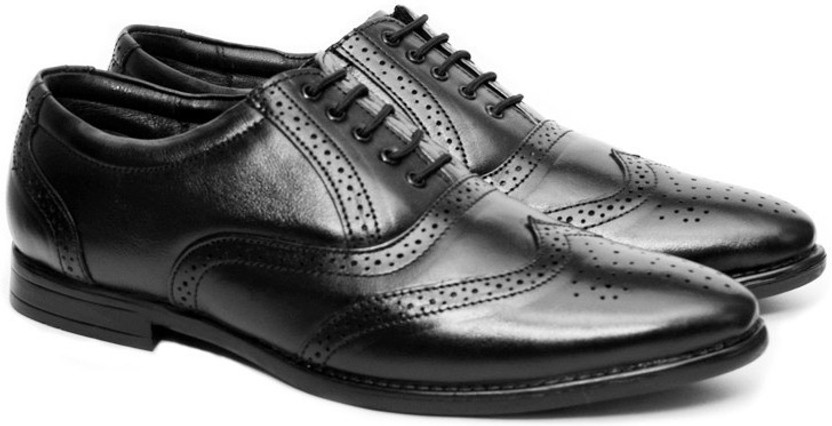 mcjicop Black Brouges Leather Lace Up 