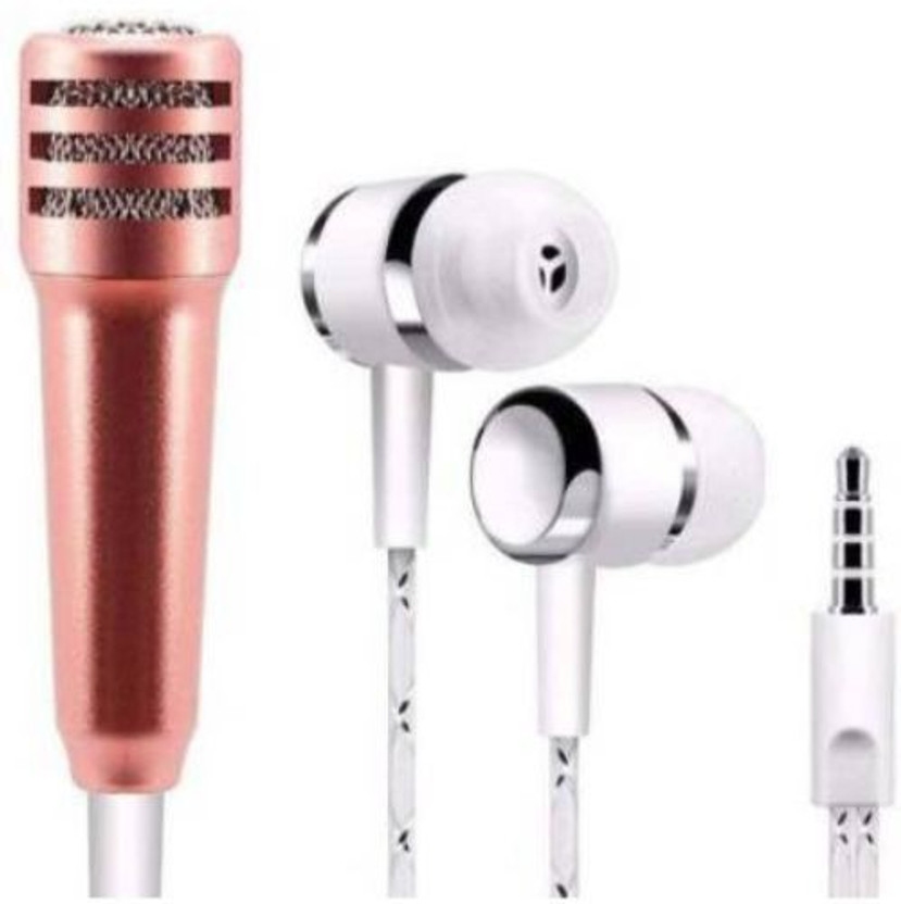 SYARA SYARA DFA_438L Karaoke Singing Microphone Metal Sing Mic for Phone, for Computer, for PC Audio Cable with Stereo Earphone Compatible with all smart & IOS devices Microphone - Flipkart Deal