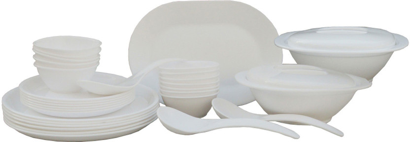 Incrizma Incrizma Pack of 32 PP (Polypropylene) Dinner Set(White, Microwave Safe) - Flipkart Deal